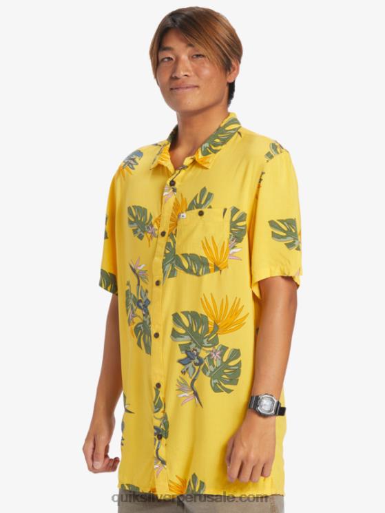 Quiksilver N8LNT651 hombres yema floral ss la camisa floral de manga corta