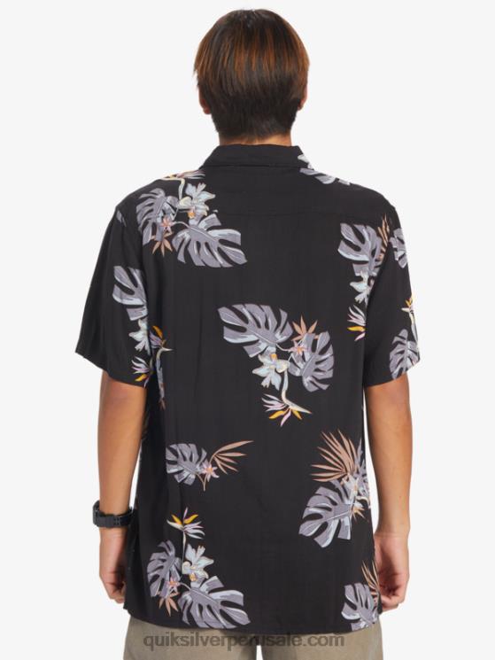 Quiksilver N8LNT651 hombres yema floral ss la camisa floral de manga corta