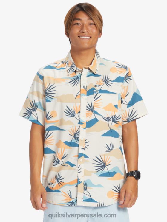 Quiksilver N8LNT666 hombres abedul lento aturdimiento ss camisa de manga corta aturdida lenta