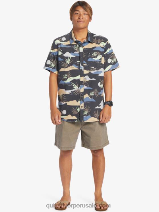 Quiksilver N8LNT667 hombres asfalto lento aturdimiento ss camisa de manga corta aturdida lenta