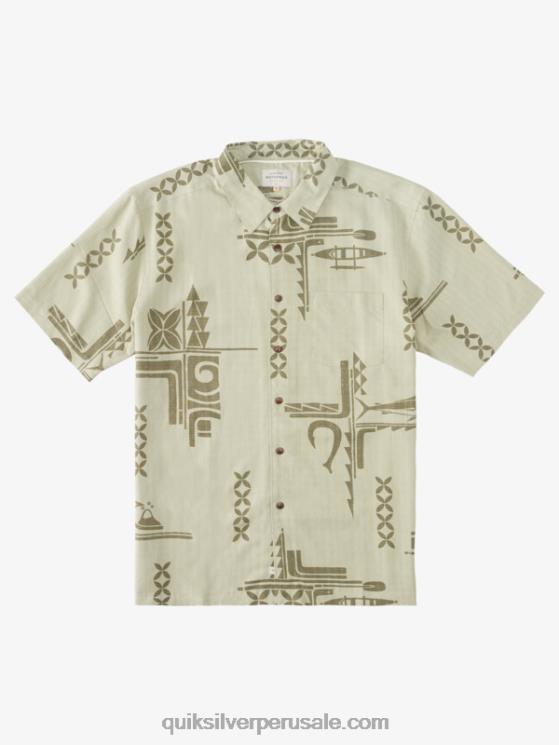 Quiksilver N8LNT863 hombres gran captura de té camisa de manga corta waterman big catch