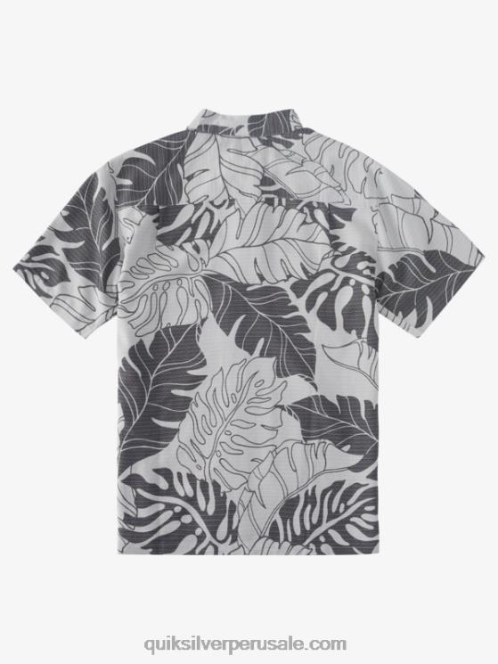 Quiksilver N8LNT865 hombres piel de tiburón bajo el dosel camisa hawaiana de hombre bajo el dosel