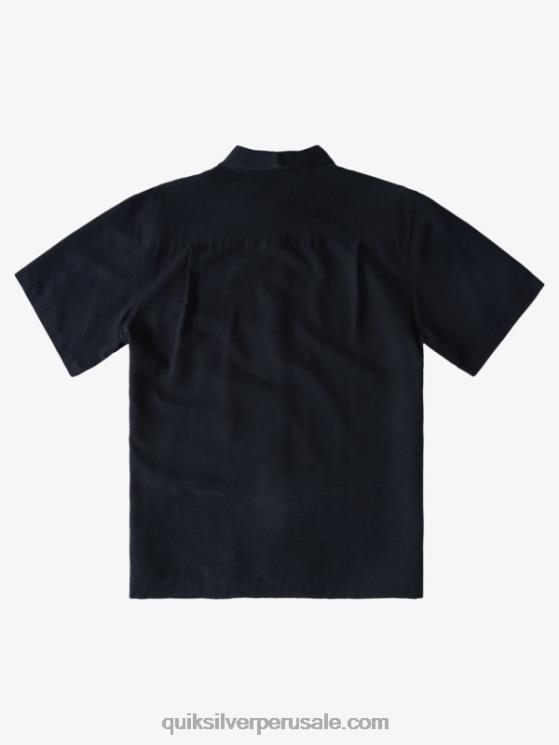 Quiksilver N8LNT868 hombres negro camisa antiarrugas premium waterman tahiti palms