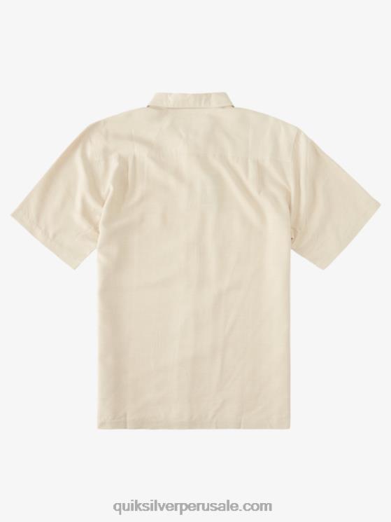 Quiksilver N8LNT869 hombres arroz integral camisa antiarrugas premium waterman tahiti palms