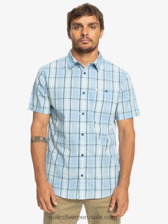 Quiksilver N8LNT916 hombres Swinton azul cielo nueva camiseta de manga corta swinton