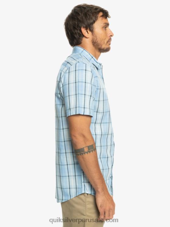 Quiksilver N8LNT916 hombres Swinton azul cielo nueva camiseta de manga corta swinton