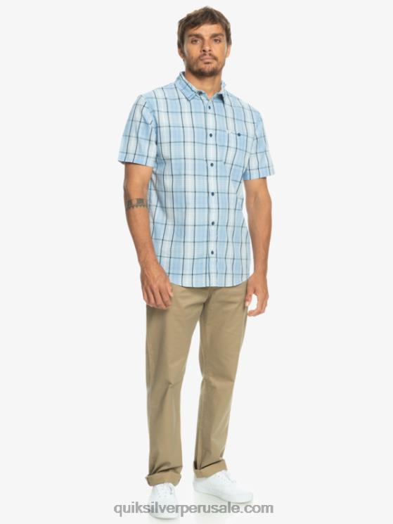 Quiksilver N8LNT916 hombres Swinton azul cielo nueva camiseta de manga corta swinton