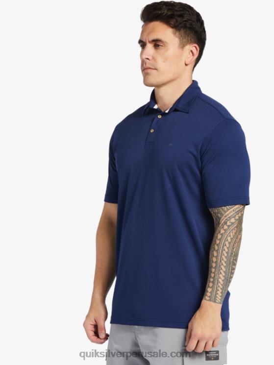 Quiksilver N8LNT96 hombres azul marino medianoche polo de manga corta waterman waterman