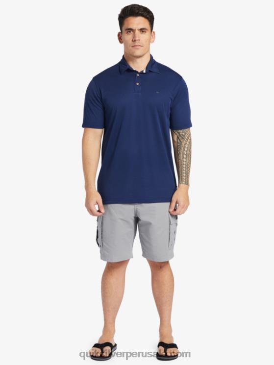Quiksilver N8LNT96 hombres azul marino medianoche polo de manga corta waterman waterman