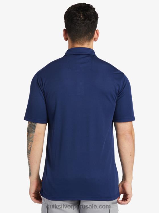 Quiksilver N8LNT96 hombres azul marino medianoche polo de manga corta waterman waterman