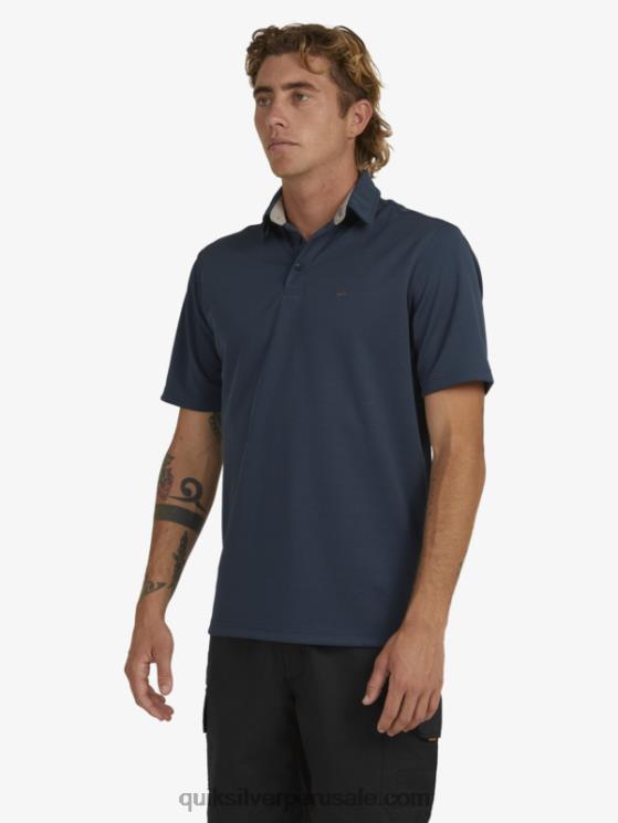 Quiksilver N8LNT96 hombres azul marino medianoche polo de manga corta waterman waterman