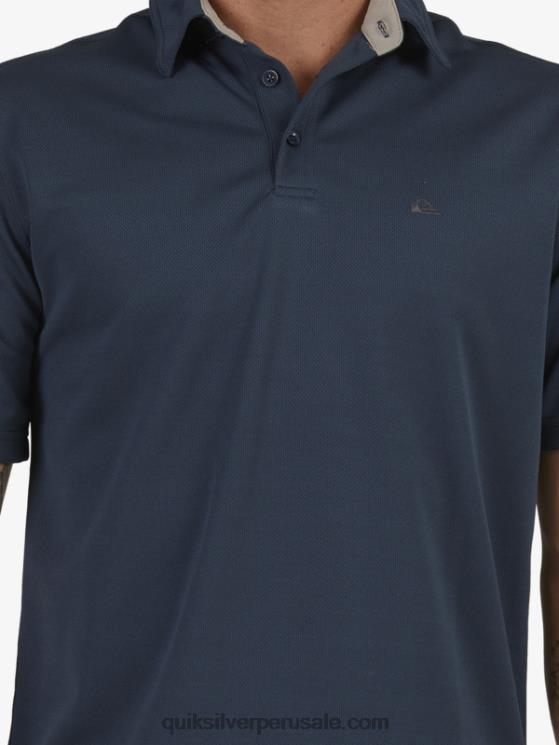 Quiksilver N8LNT96 hombres azul marino medianoche polo de manga corta waterman waterman