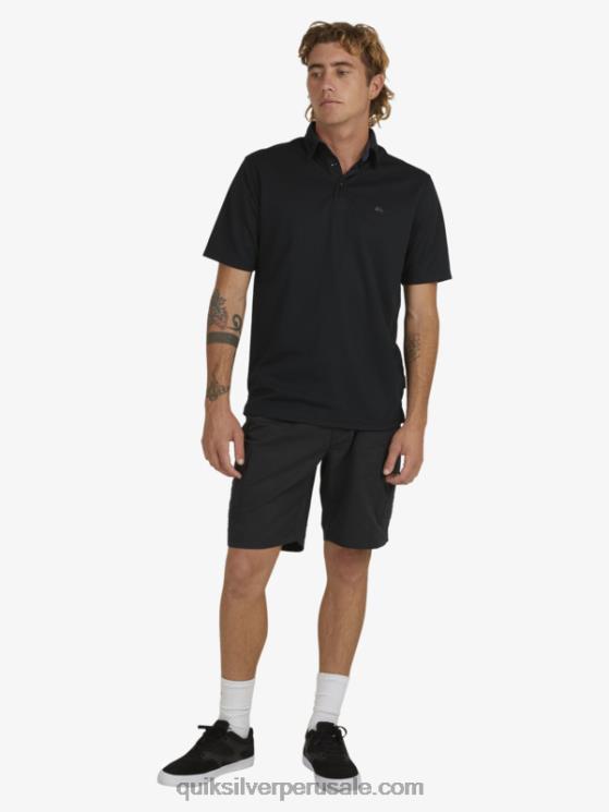 Quiksilver N8LNT98 hombres negro polo de manga corta waterman waterman