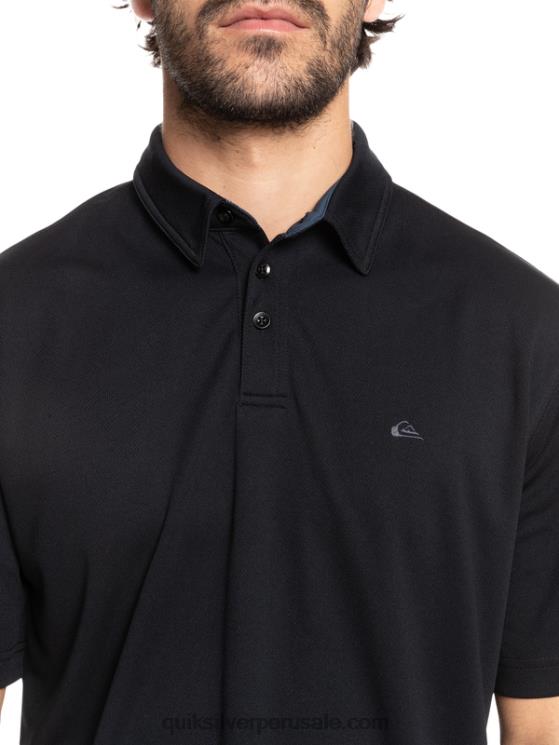 Quiksilver N8LNT98 hombres negro polo de manga corta waterman waterman