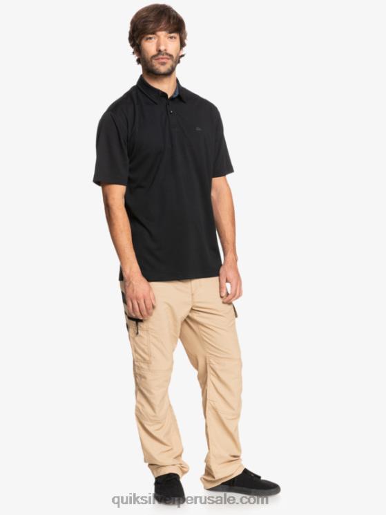 Quiksilver N8LNT98 hombres negro polo de manga corta waterman waterman