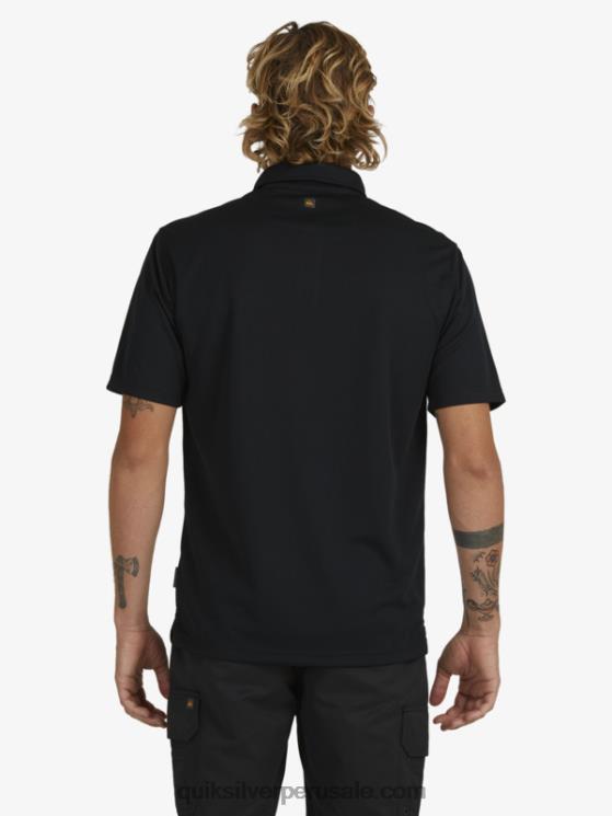 Quiksilver N8LNT98 hombres negro polo de manga corta waterman waterman