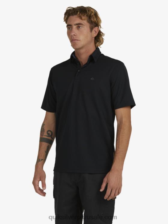Quiksilver N8LNT98 hombres negro polo de manga corta waterman waterman