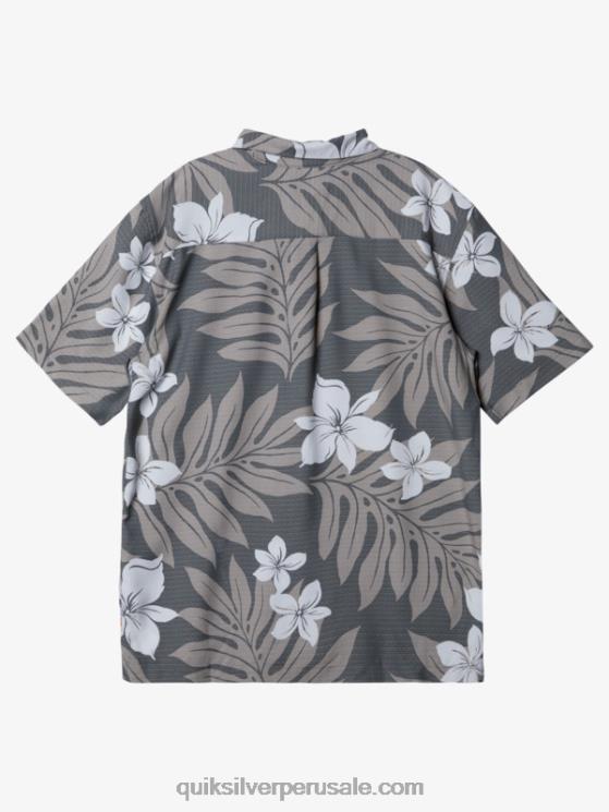 Quiksilver N8LNT993 hombres pizarra oscura playera manga corta waterman shonan