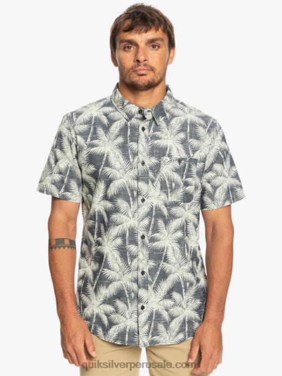 Quiksilver N8LNT995 hombres momento fugaz de la marina camisa de manga corta momento fugaz