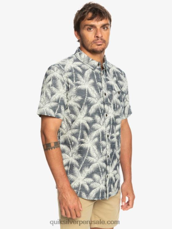 Quiksilver N8LNT995 hombres momento fugaz de la marina camisa de manga corta momento fugaz