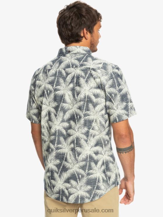 Quiksilver N8LNT995 hombres momento fugaz de la marina camisa de manga corta momento fugaz