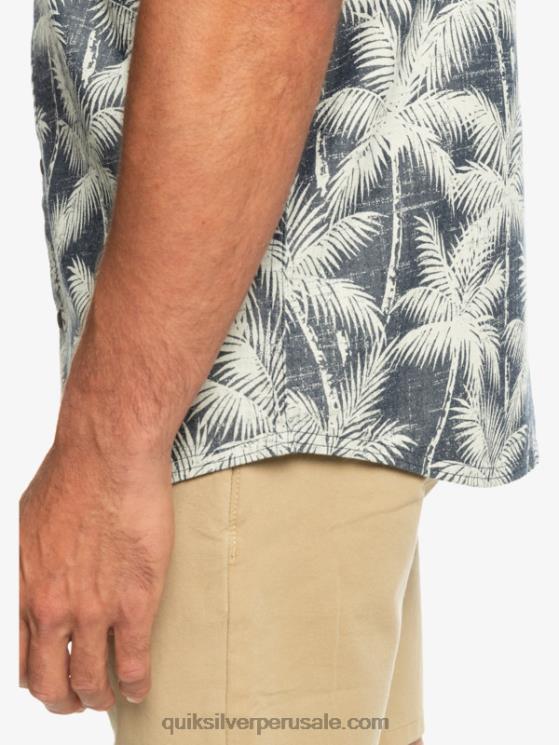 Quiksilver N8LNT995 hombres momento fugaz de la marina camisa de manga corta momento fugaz