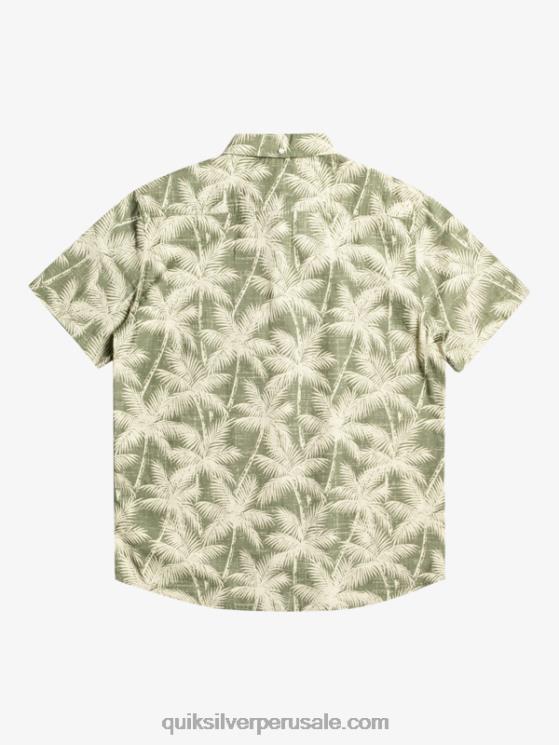 Quiksilver N8LNT996 hombres momento fugaz de cuatro hojas camisa de manga corta momento fugaz