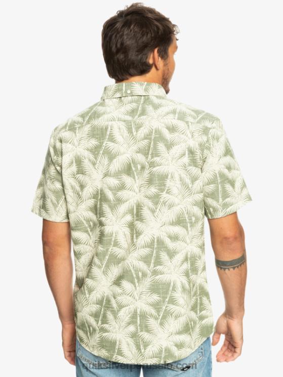Quiksilver N8LNT996 hombres momento fugaz de cuatro hojas camisa de manga corta momento fugaz