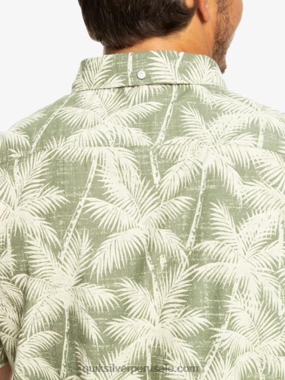 Quiksilver N8LNT996 hombres momento fugaz de cuatro hojas camisa de manga corta momento fugaz