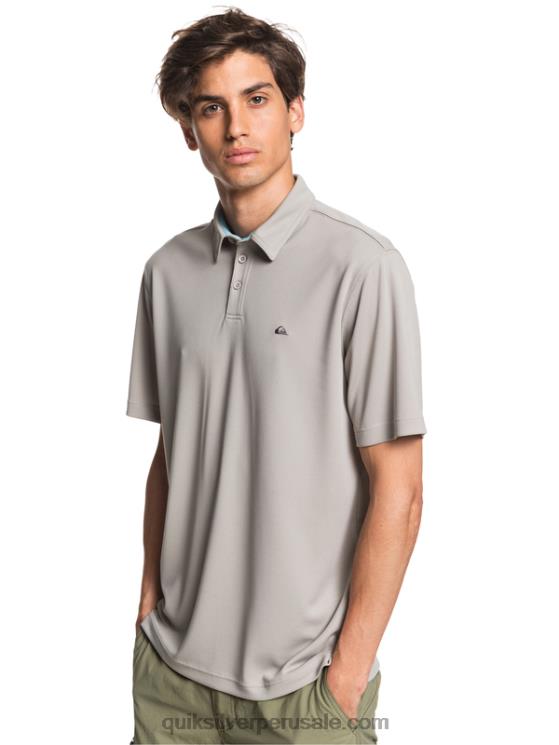Quiksilver N8LNT99 hombres pedernal gris polo de manga corta waterman waterman