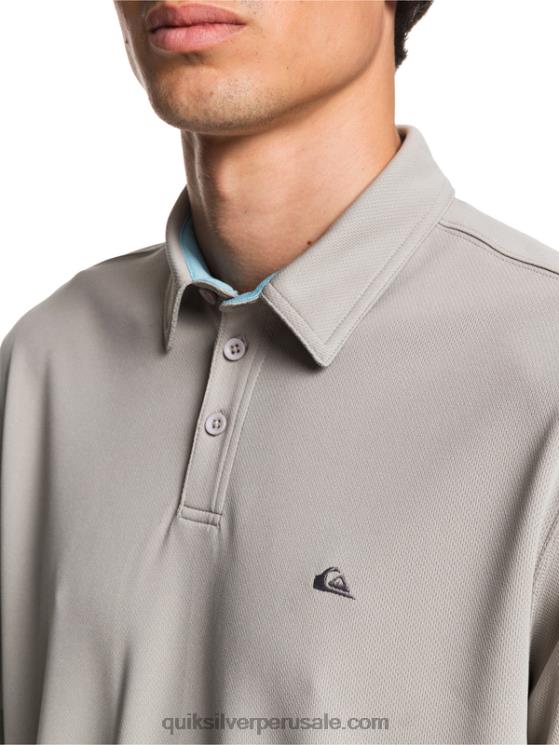 Quiksilver N8LNT99 hombres pedernal gris polo de manga corta waterman waterman