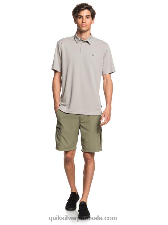 Quiksilver N8LNT99 hombres pedernal gris polo de manga corta waterman waterman