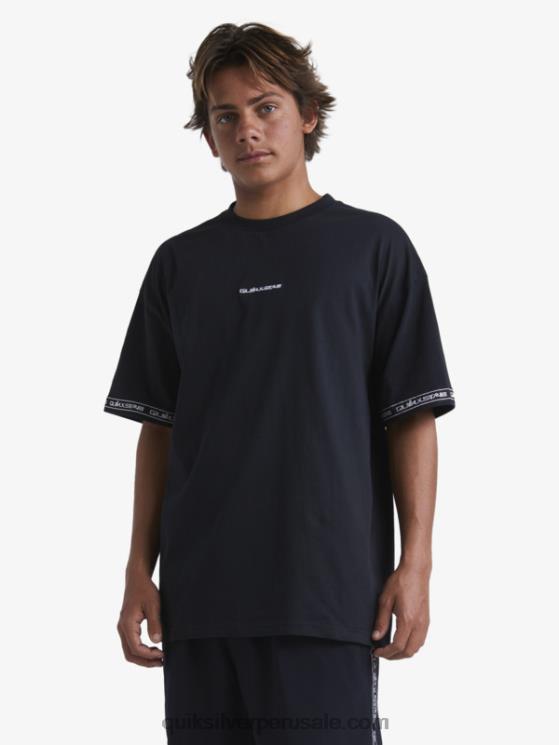 Quiksilver x Stab N8LNT1865 hombres negro camiseta de los 90