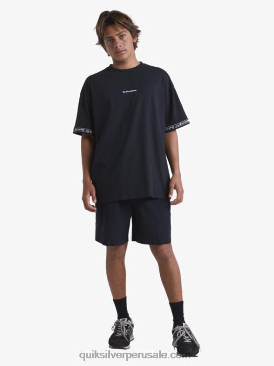 Quiksilver x Stab N8LNT1865 hombres negro camiseta de los 90