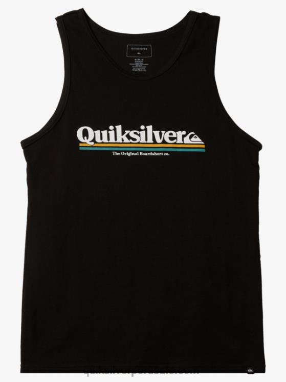 Quiksilver N8LNT1003 hombres negro entre el tanque de líneas