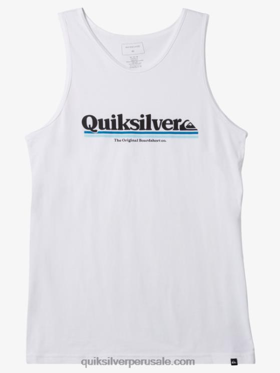 Quiksilver N8LNT1004 hombres blanco entre el tanque de líneas