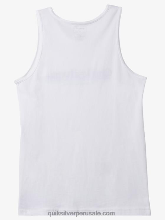 Quiksilver N8LNT1004 hombres blanco entre el tanque de líneas