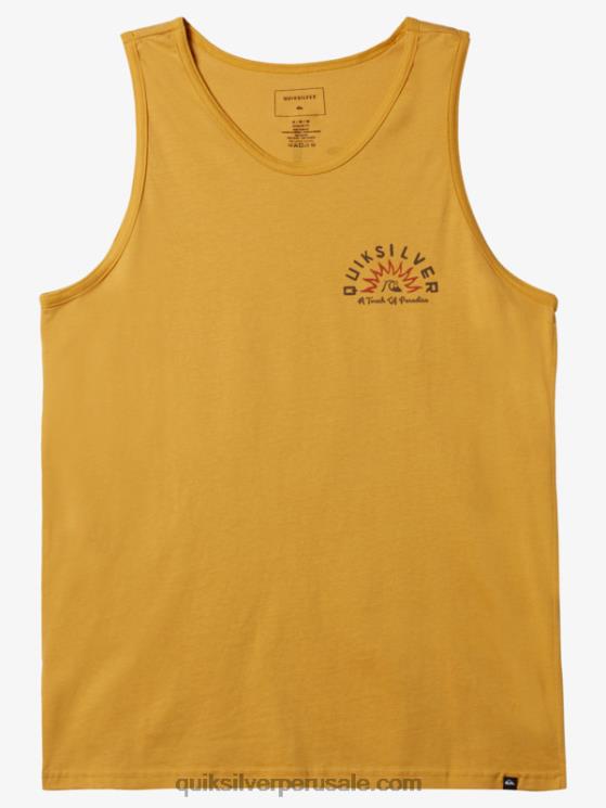 Quiksilver N8LNT1363 hombres oro brillante camiseta de tanques de cuentos de agua