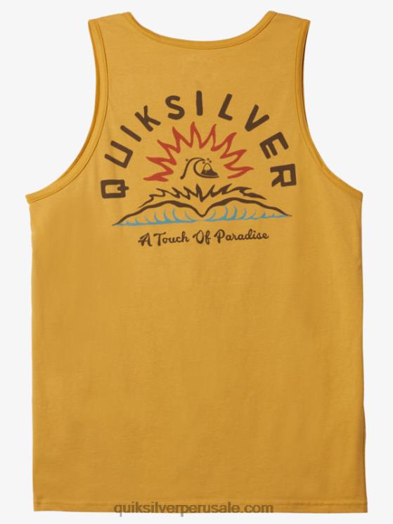 Quiksilver N8LNT1363 hombres oro brillante camiseta de tanques de cuentos de agua