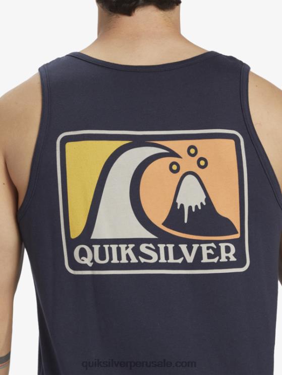 Quiksilver N8LNT166 hombres chaqueta azul marino tanque de burbujas suaves