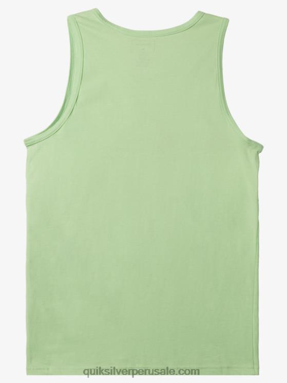 Quiksilver N8LNT264 hombres paraíso verde tanque con logo grande