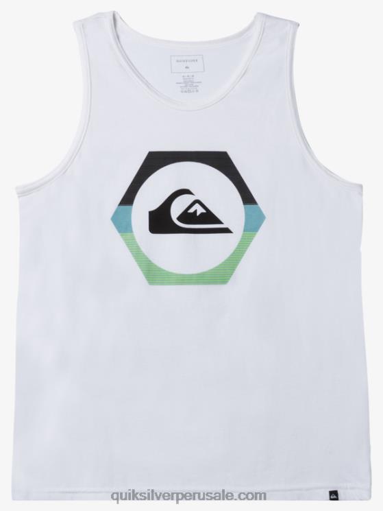 Quiksilver N8LNT429 hombres blanco tanque cambiaformas