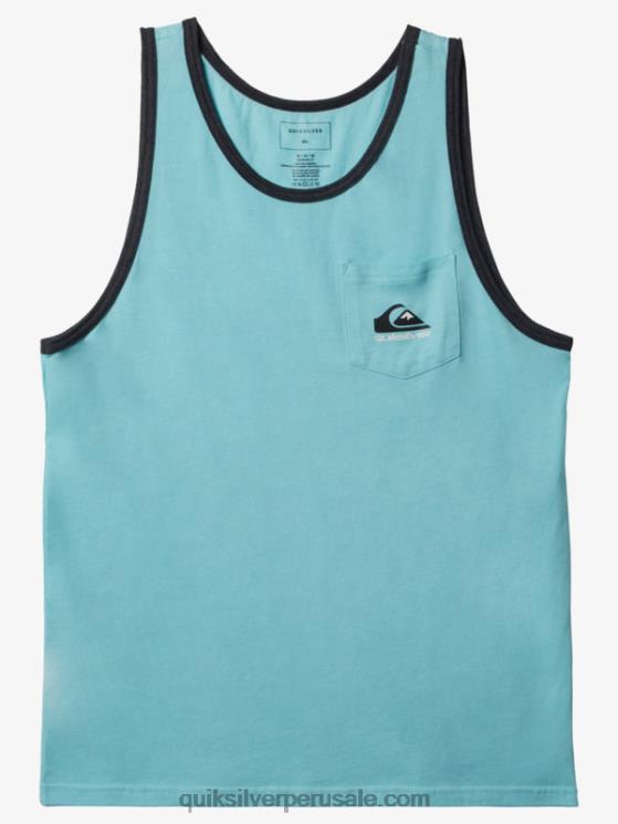 Quiksilver N8LNT558 hombres ángel azul brezo playera sin mangas omni bolsillo