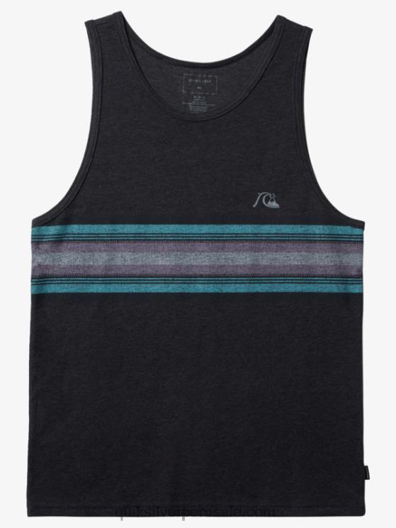 Quiksilver N8LNT705 hombres brezo de carbón tanque de rayas todos los días