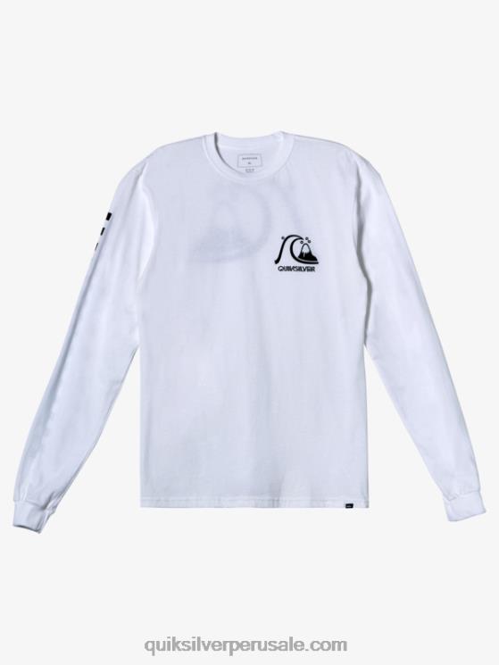 Quiksilver N8LNT1001 hombres blanco la camiseta original de ls