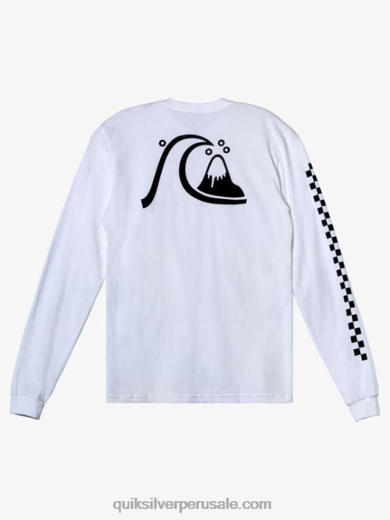 Quiksilver N8LNT1001 hombres blanco la camiseta original de ls