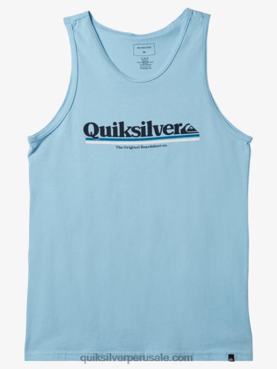 Quiksilver N8LNT1002 hombres cielo azul camiseta entre lineas