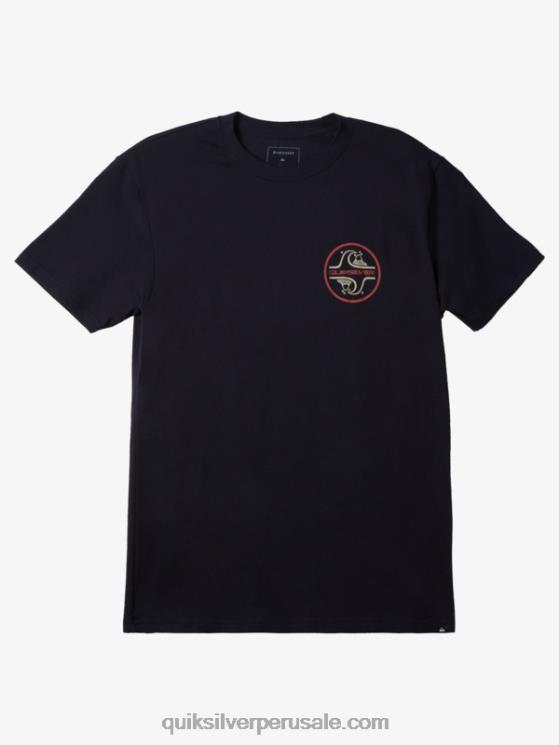 Quiksilver N8LNT1025 hombres chaqueta azul marino camiseta con motivo de burbujas