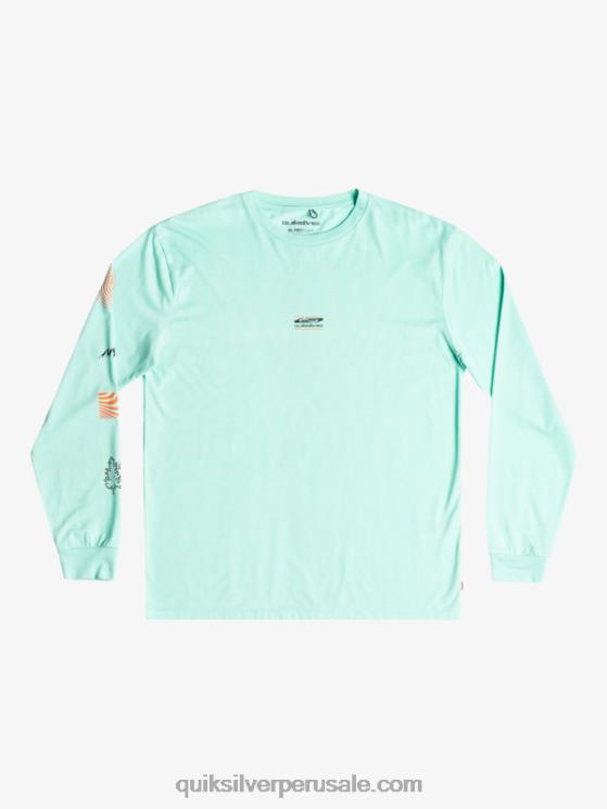 Quiksilver N8LNT1037 hombres vaso de playa fragmento de la naturaleza camiseta de manga larga