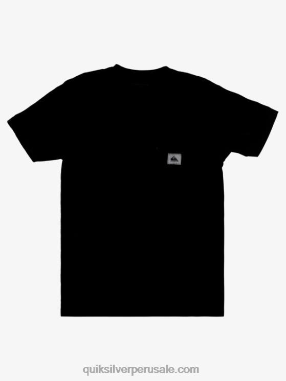 Quiksilver N8LNT1044 hombres negro camiseta de misión secundaria